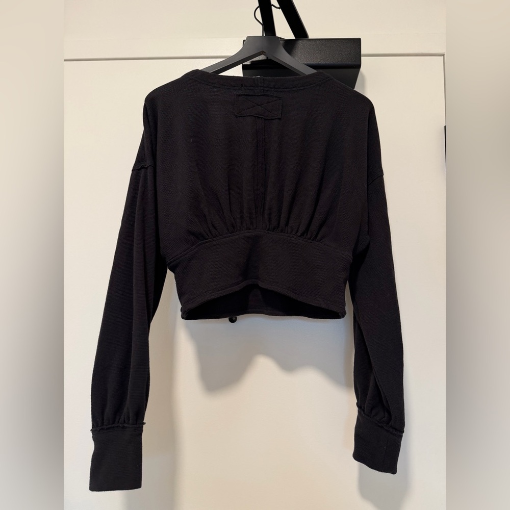 We The Free All Nighter Long Sleeve Surplice Crop Top - Picture 4 of 5